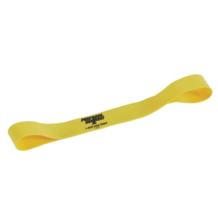 First Place Elite Mini Resistance Band, Light (Yellow), 1" x 9"