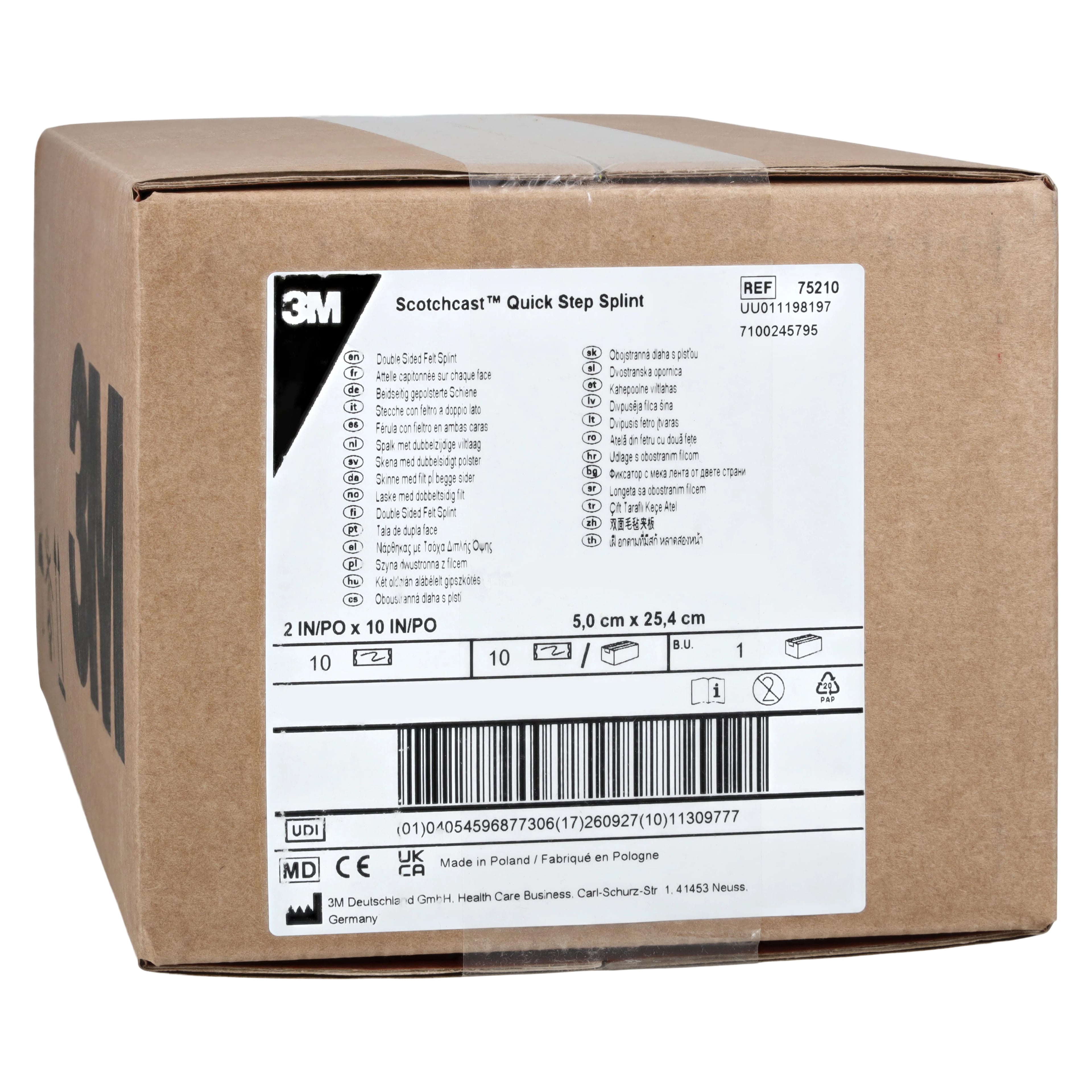 3M Scotchcast Quick Step Casting Splint, 10" x 2", 1 Each