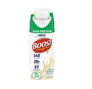 Boost High Protein Nutritional Drink, Very Vanilla, 8 oz Carton, 24/Case