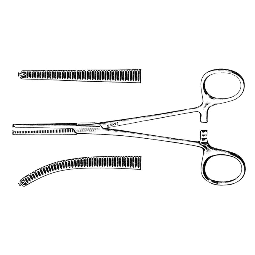 Jarit Rochester-Ochsner Artery Forceps, Curved, 7-3/4" (19.7 cm), Stainless Steel, Non-Sterile, Each