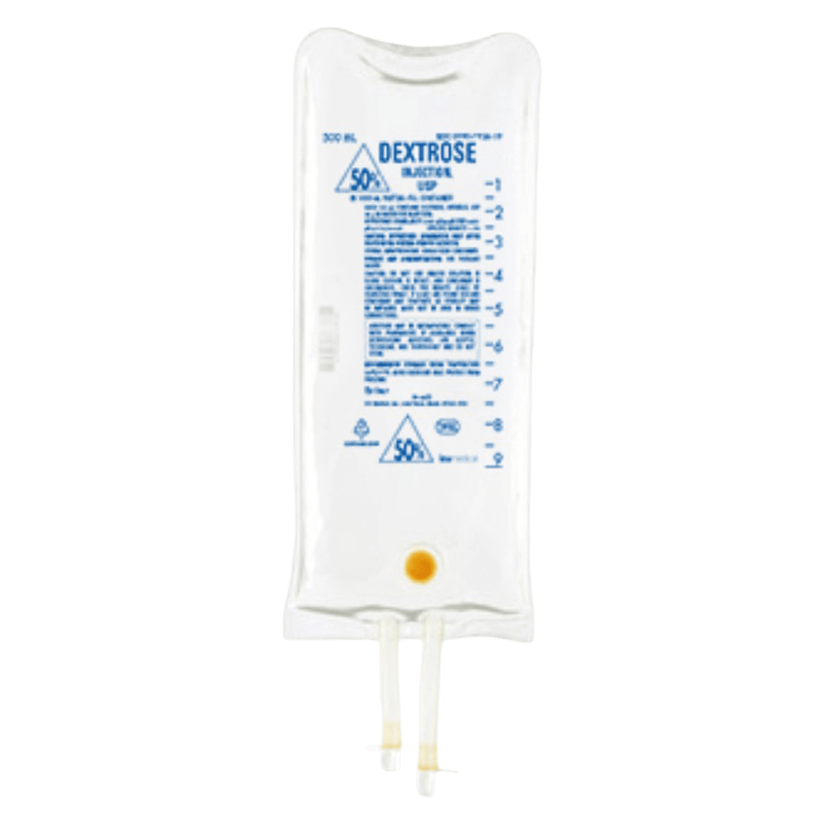 ICU Medical Dextrose 50% Injectable Solution, 500mL Bag, DEHP-Free, Latex-Free, 12/Case