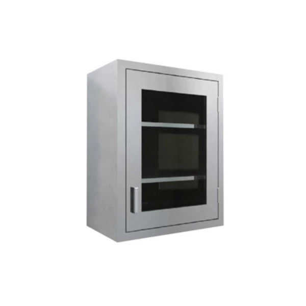 Mac Medical Wall Cabinet, Single Glass Door, Stainless Steel
