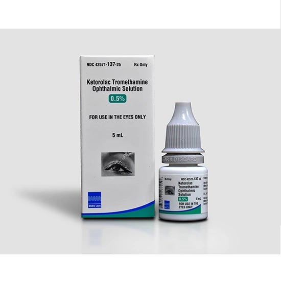 Ketorolac Ophthalmic Solution 0.5%, 5mL Bottle