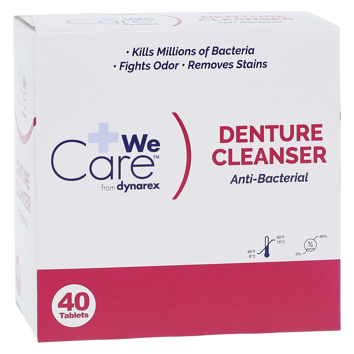 Dynarex Denture Cleansing Tablets, 40/Box, 4877