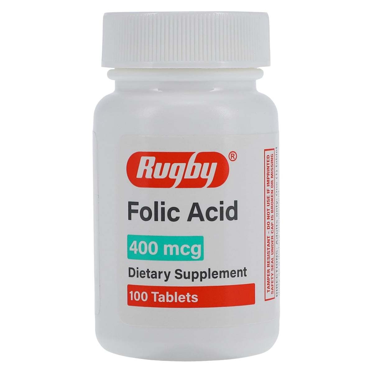 Folic Acid Tablets, 400 mcg, 100/Bottle