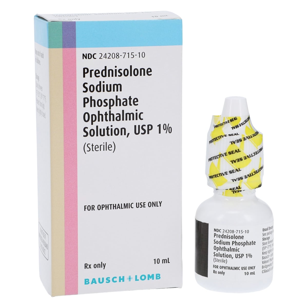 Prednisolone Sodium Phosphate Ophthalmic Solution 1%, 10mL Bottle, Bausch & Lomb