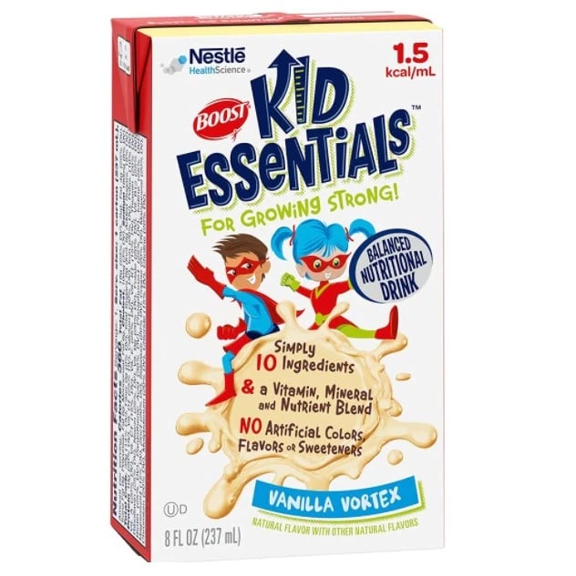 Boost Kid Essentials 1.5 Pediatric Nutritional Drink, Vanilla Vortex, 8 oz Cartons, 24/Case