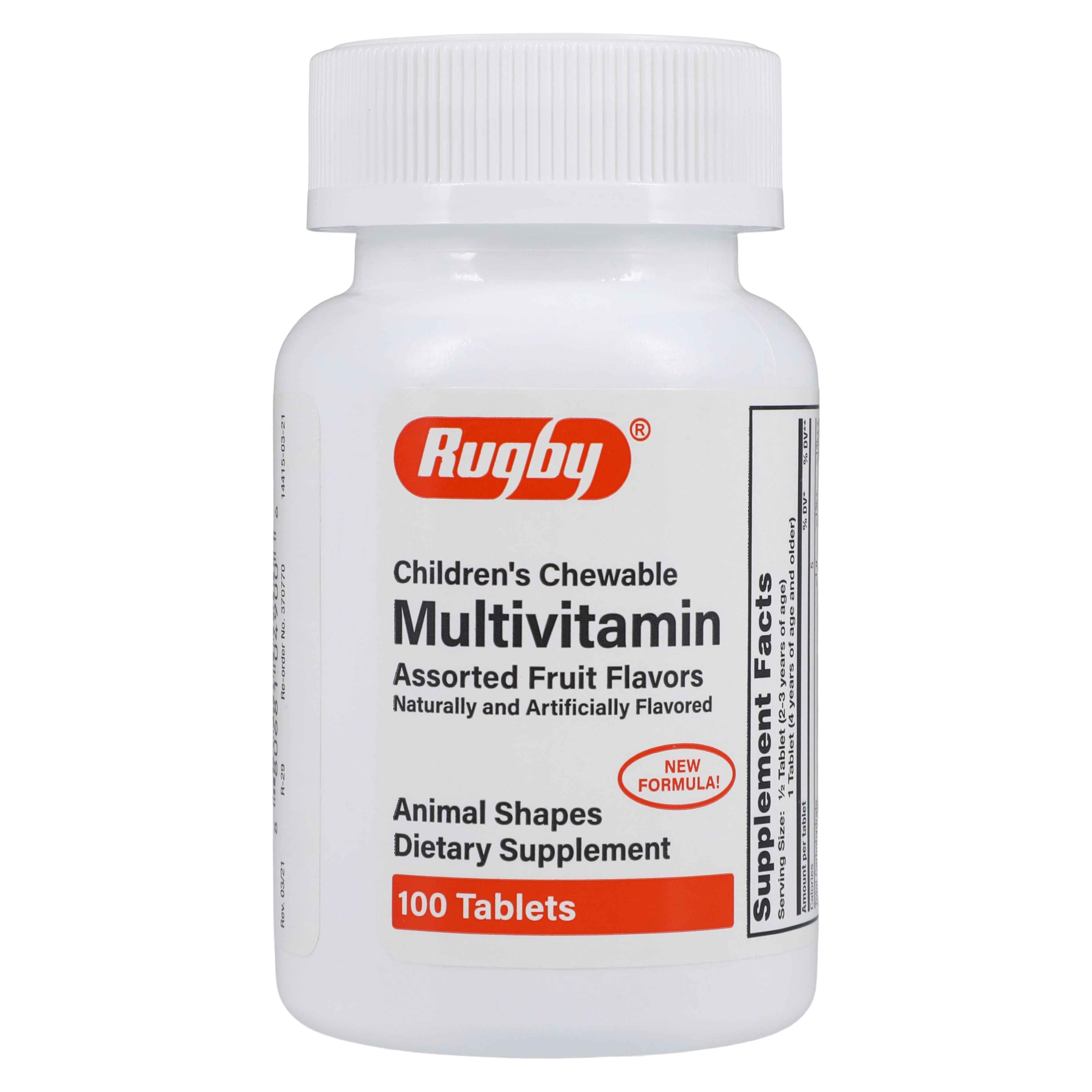 Child's Vitamins Chewable Tablets, 100/Bottle, 01KT0J02X8GJRDVYVR6HZJ5W1B