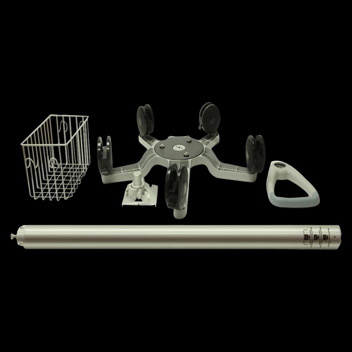 GE Medical Systems Stand Roll 5 Wheel with Basket for B40/B105/B125 Patient Monitors