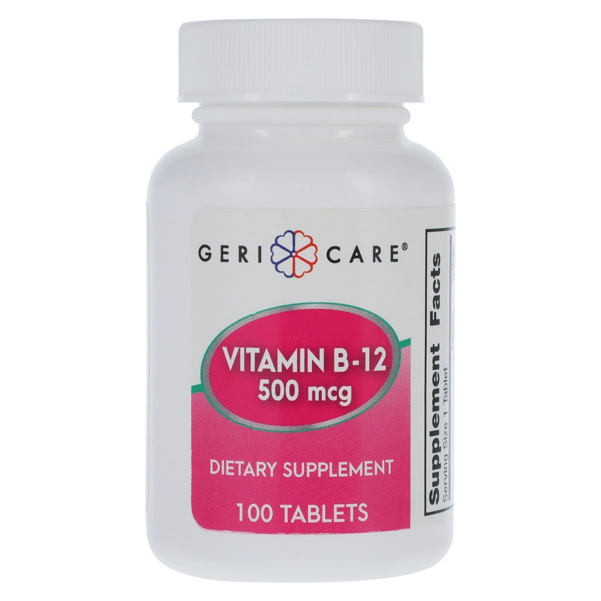 Geri-Care Cyanocobalamin Tablets, 500 mcg, 100/Bottle