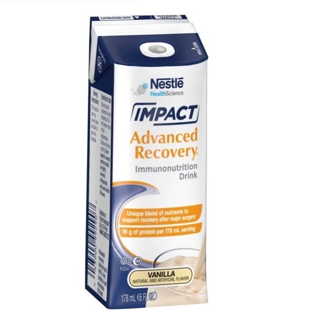 Impact Advanced Recovery Immunonutrition Drink, Vanilla, 8.45 oz, 10/Case