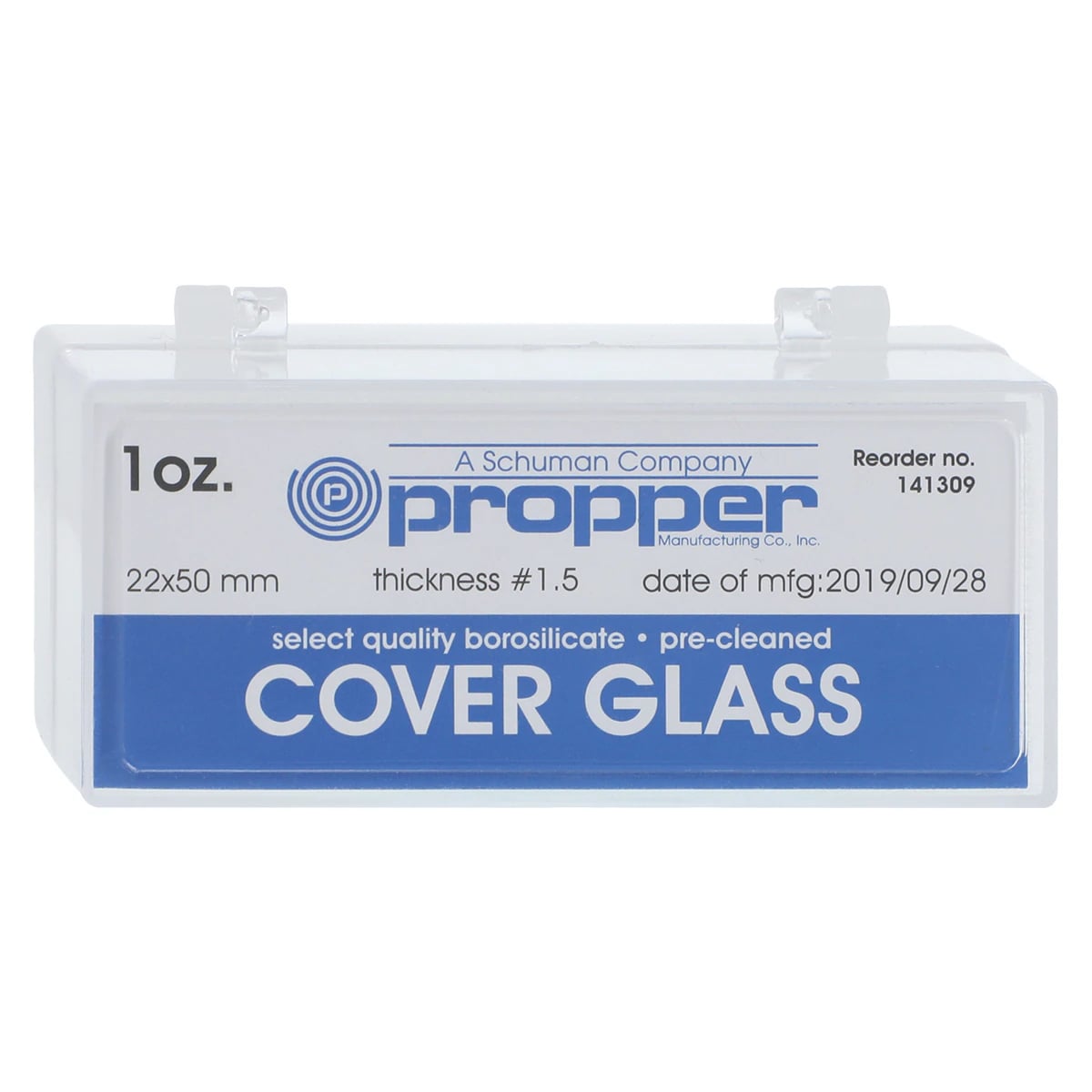 Propper Select Microscope Cover Glass, 22x50mm, Square Edge, 1 oz