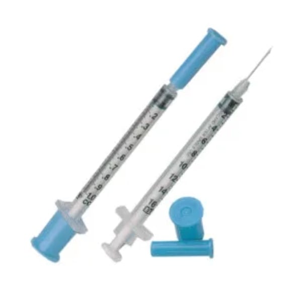 Exel TB Syringe with Needle, 1cc/1mL, 26G x 3/8", Sterile, Latex-Free, Detachable Needle, 100/Box
