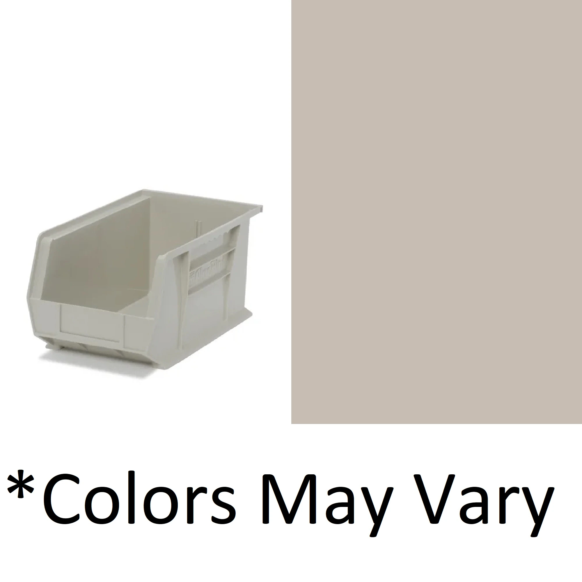 Marketlab Heavy Duty Polymer Organizer Bin, Stone, 14.75 x 8.25 x 7 in