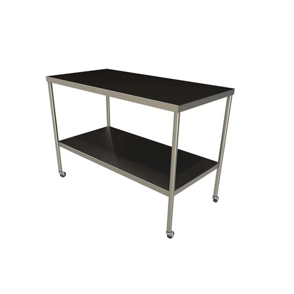 Future Health Concepts Instrument Table, Stainless Steel with Shelf, 30" x 48" x 34"