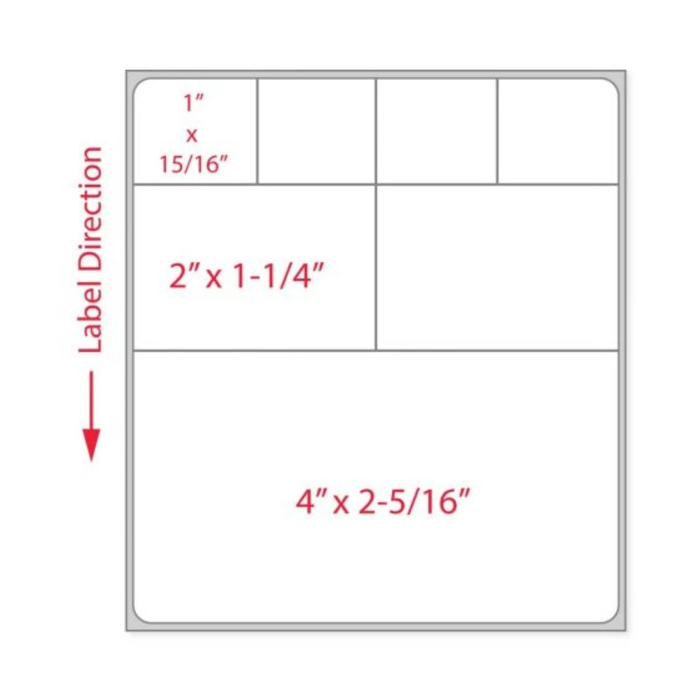 Precision Dynamics Cerner Direct Thermal Paper Labels, White, 4 x 4.5 inches, 2 Rolls/Case