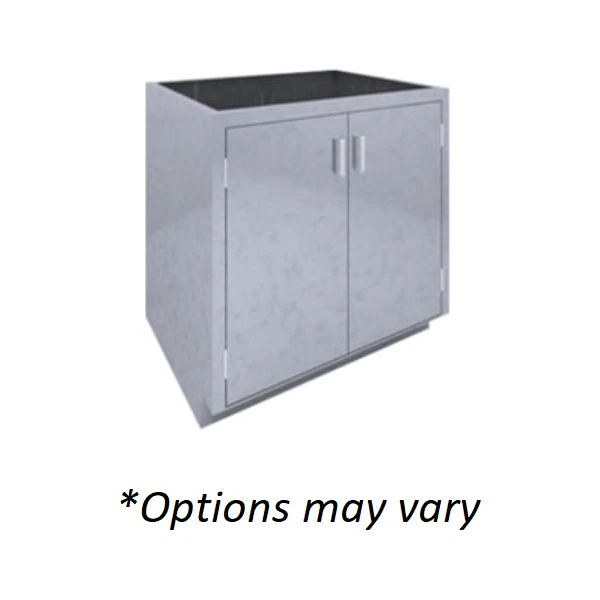 Mac Medical Base Cabinet, Stainless Steel, Magnetic Door