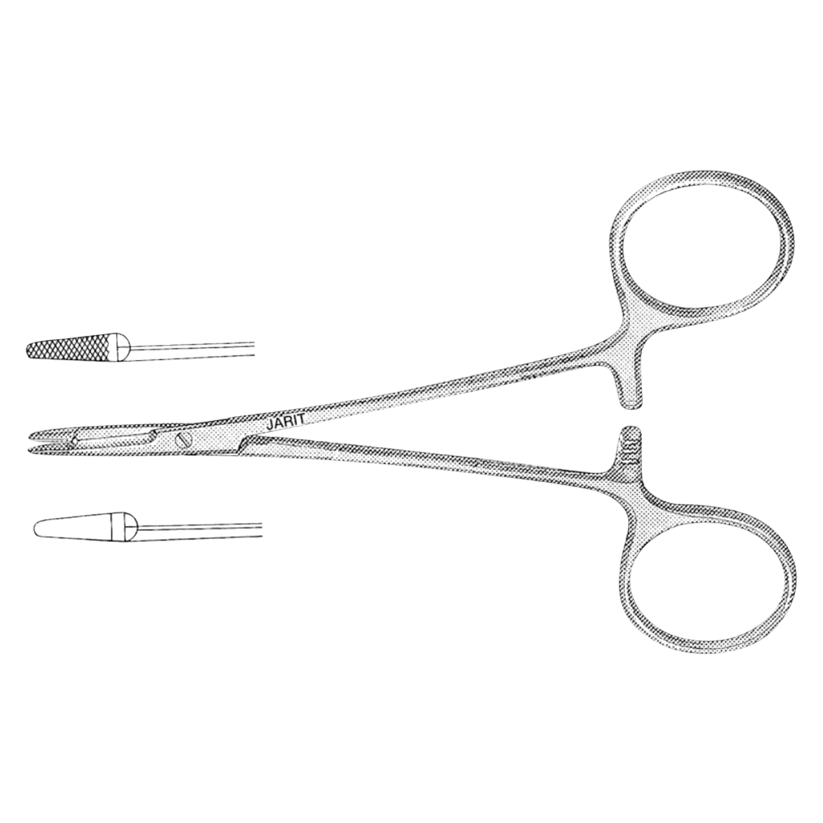 Jarit Carb-Bite Olsen-Hegar Surgical Needle Holder, 5-3/4", Stainless Steel