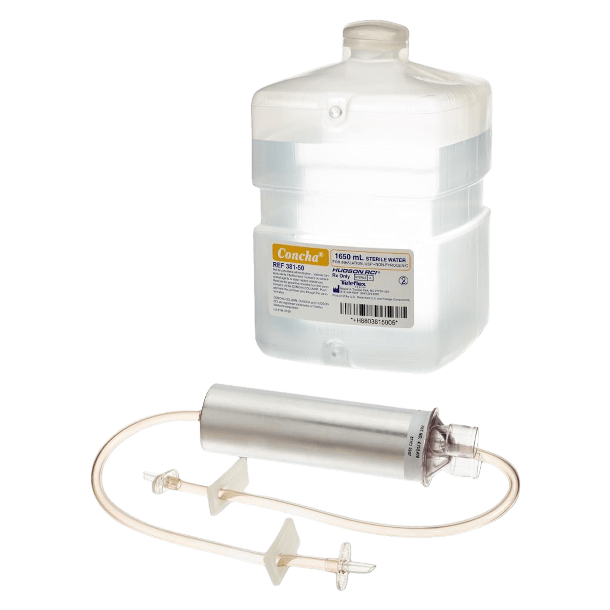 Medline ConchaTherm Humidification System with 1,650mL Concha Reservoir, Standard Column, 2 Vertical Ports, 6/Case