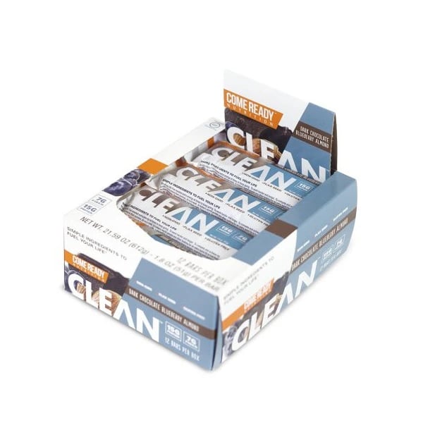 Ready Clean Protein Bar, Dark Chocolate Blueberry Almond, 1.8 oz, Individually Wrapped, 144/Case