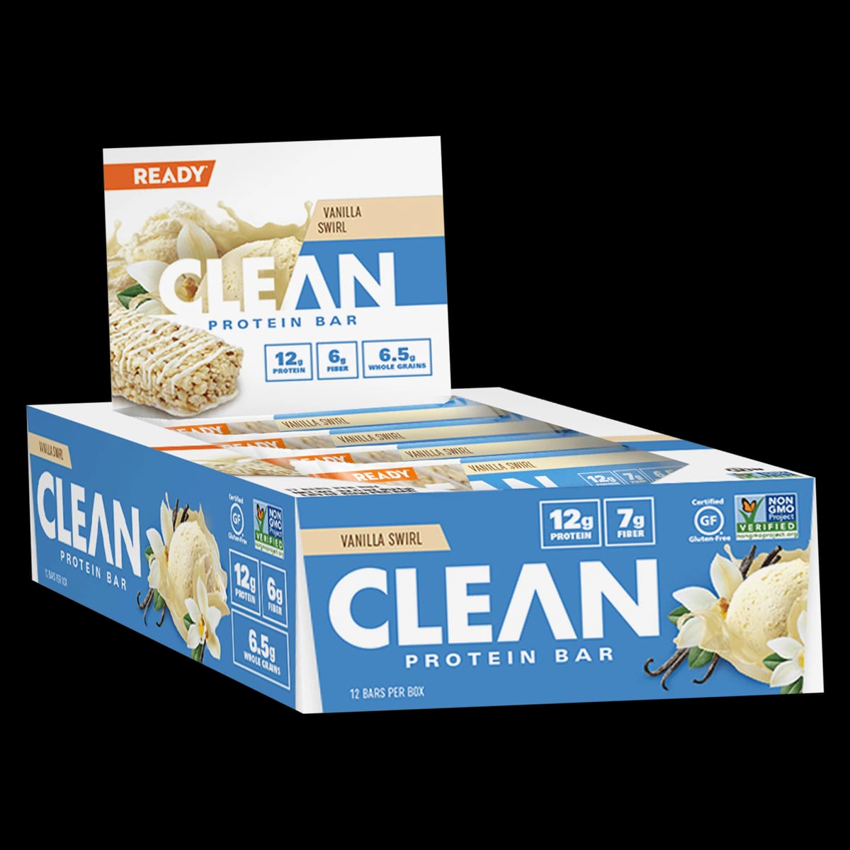 Ready Clean Protein Bar, Vanilla Swirl, 1.83 oz, Individually Wrapped, 144/Case
