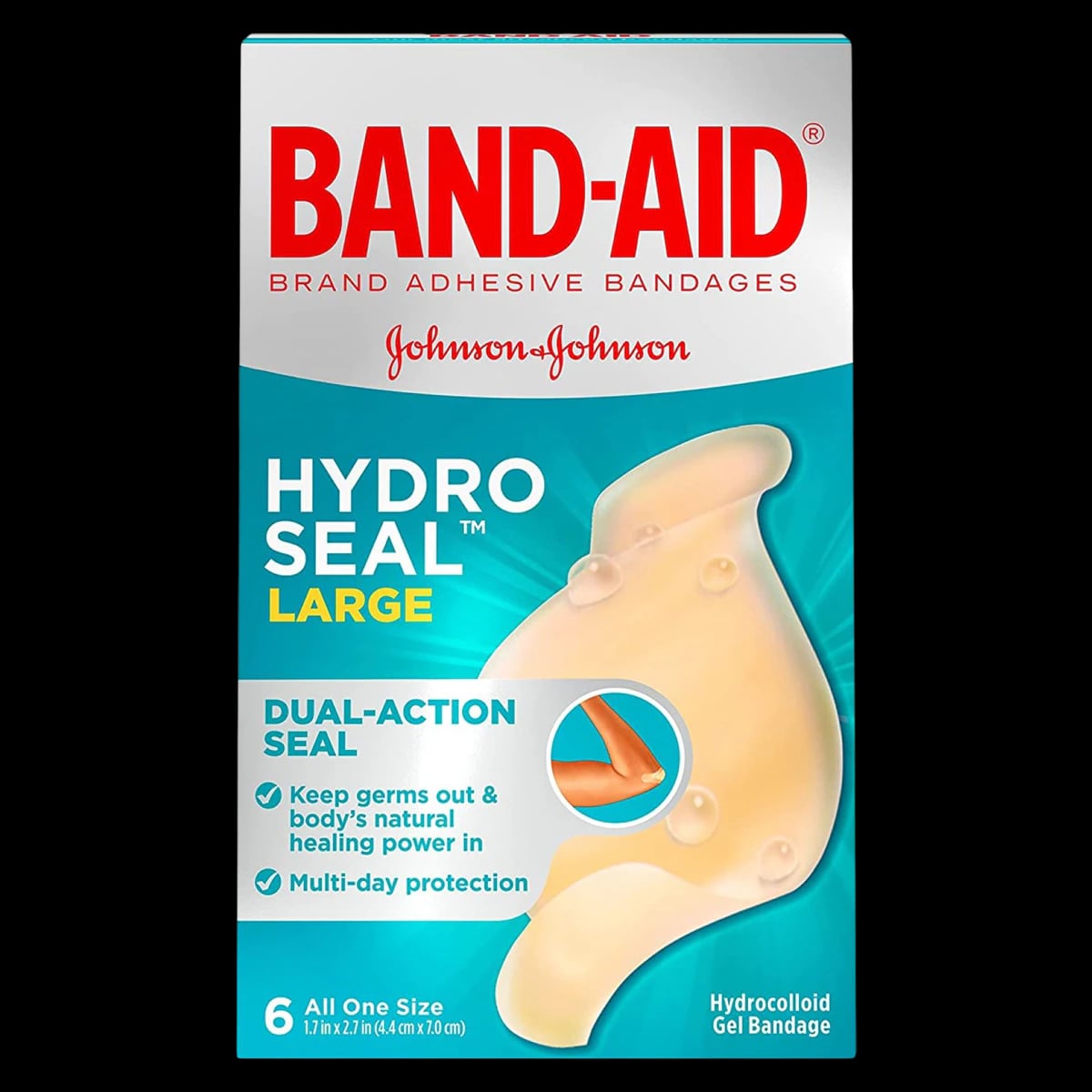 Band-Aid HydroSeal Large Hydrocolloid Bandage, 1.7" x 2.7", Flesh, Sterile, 144/Case