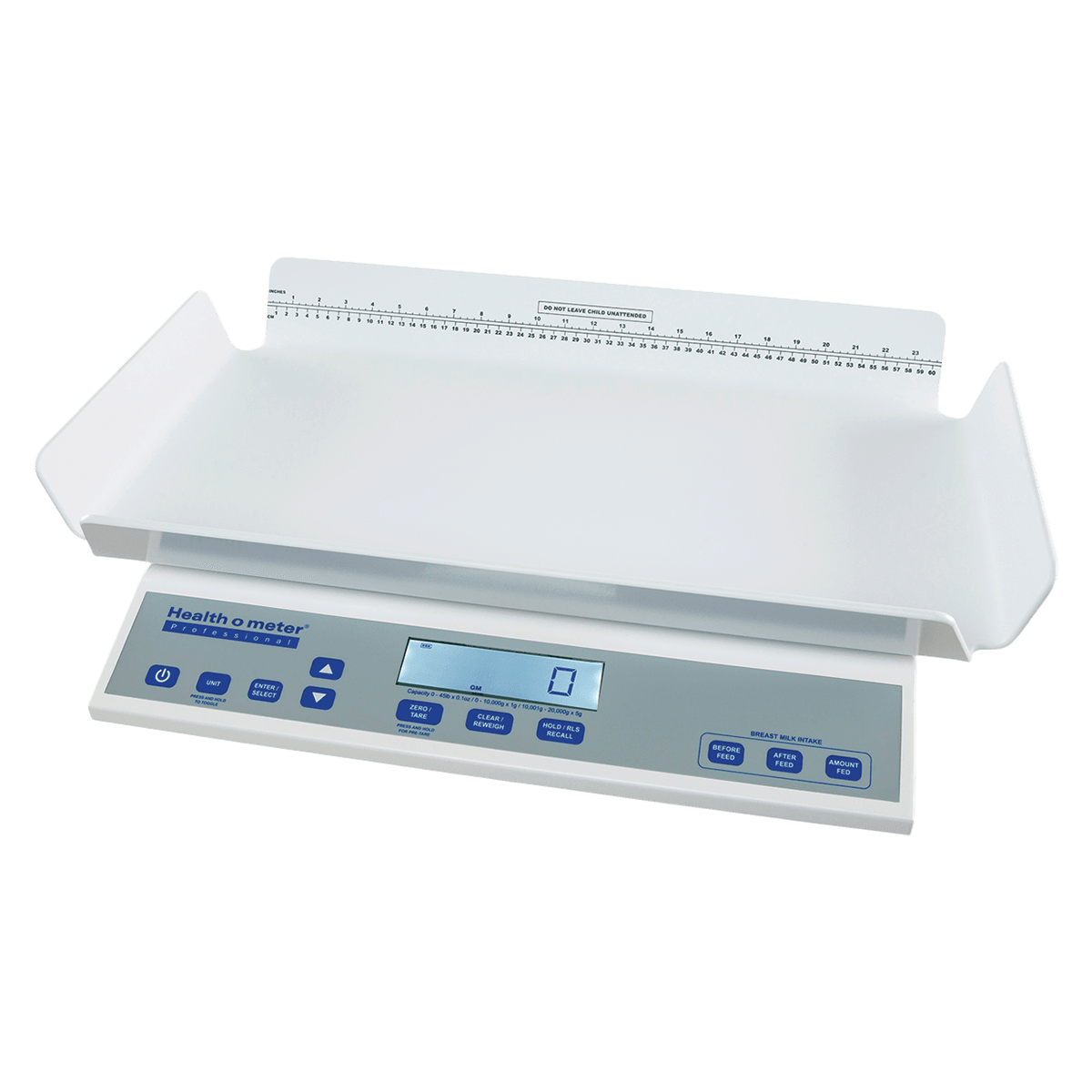 Healthometer Tray Scale, Neonatal/Pediatric, 45 lb Capacity, Wireless 4-Side Display