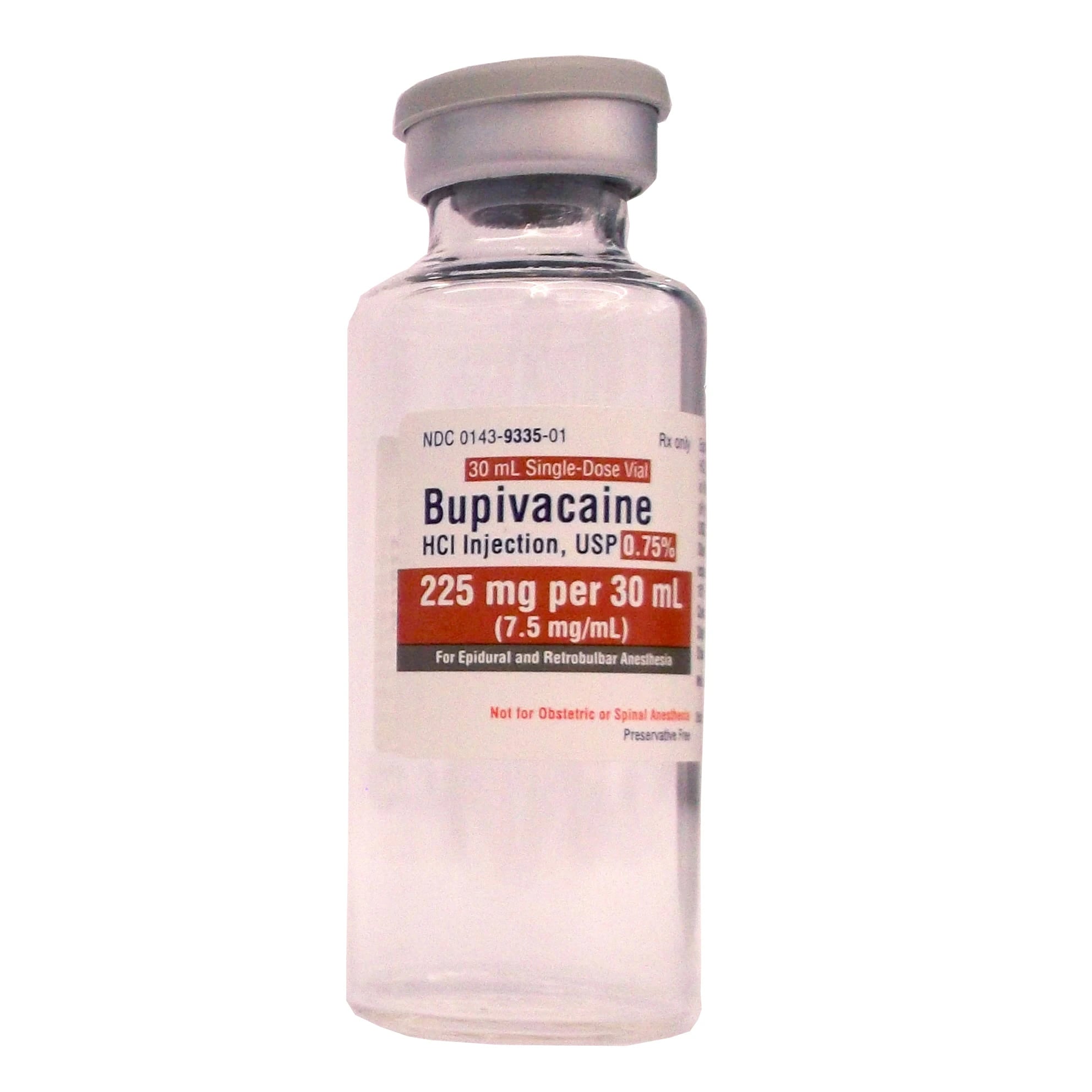 Bupivacaine HCl Injection 0.75% Preservative-Free SDV 30mL, 10/Package