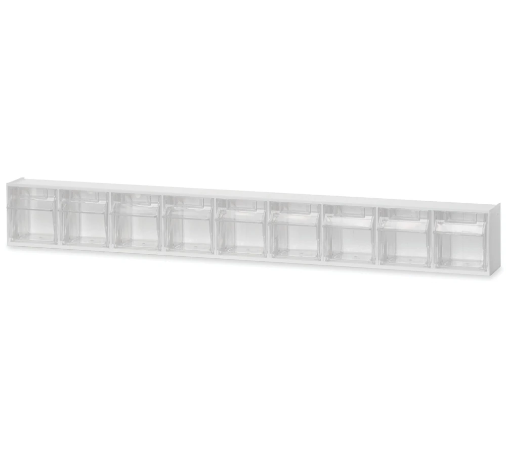 Marketlab Tilt Bin, Polystyrene, White, 1.75" x 2" x 2.5", Each