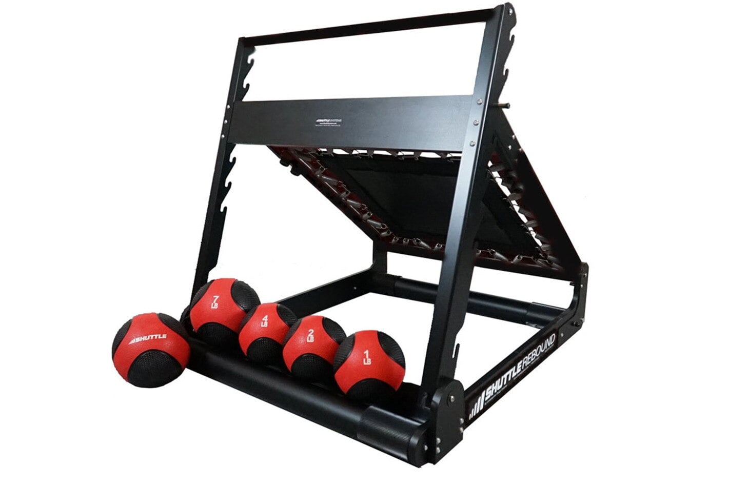Shuttle Systems Rebound Medicine Ball Shuttle, 48x44x39.5" Black, Includes 1, 2, 4, 7, 11 lb Balls