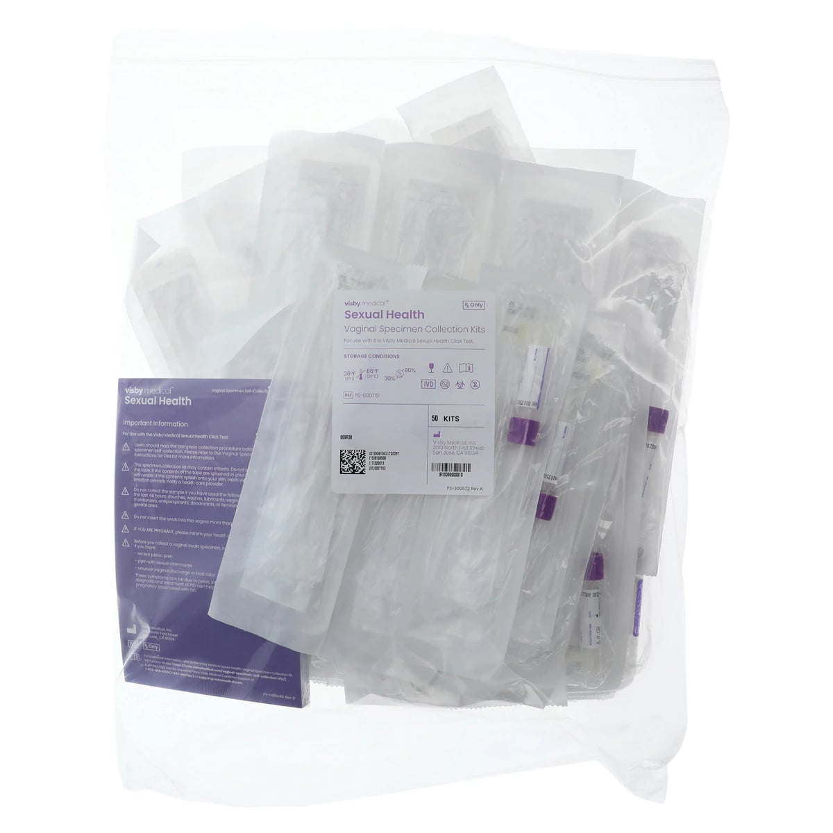 Visby Medical Vaginal Specimen Collection Kit, 50/Kit