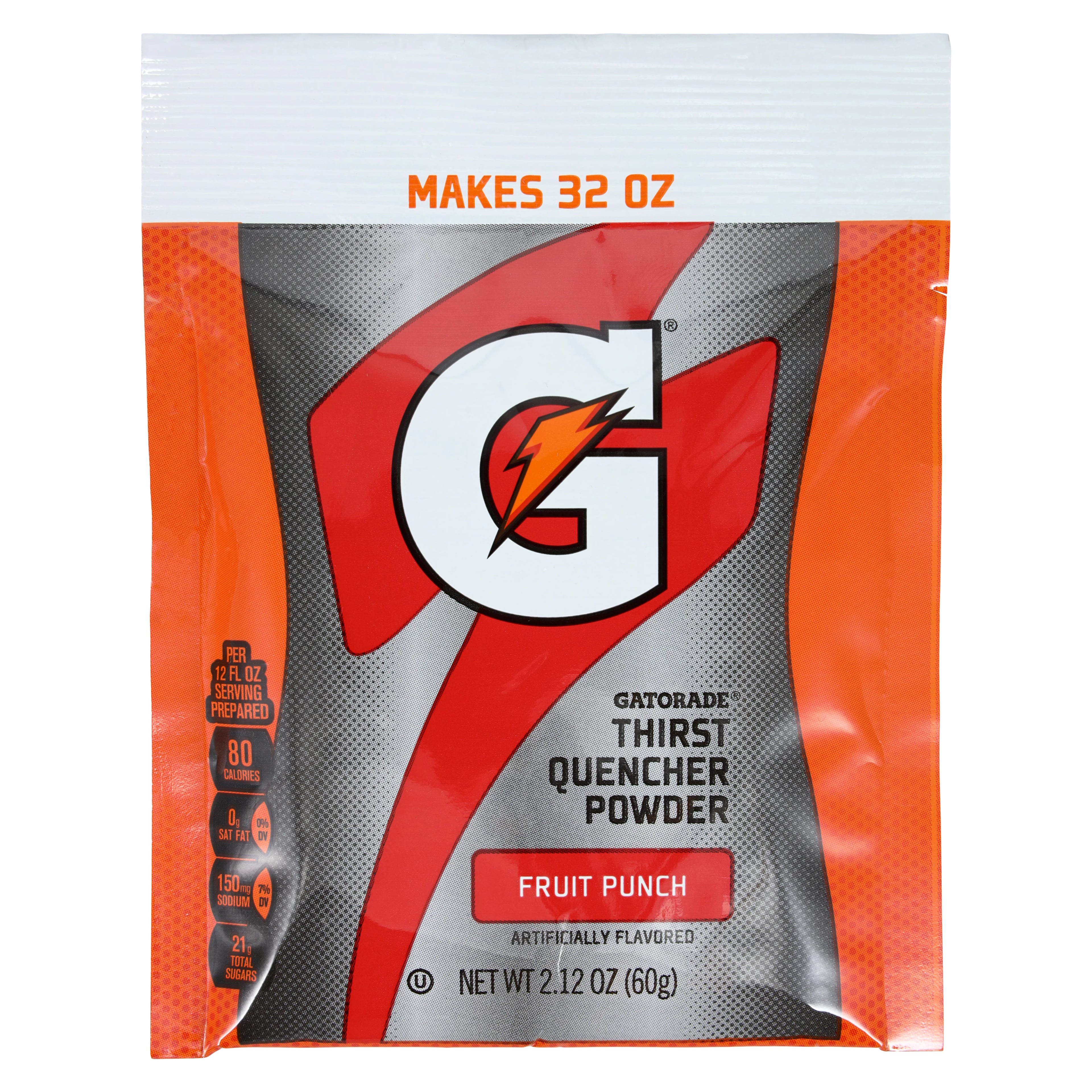 Gatorade Thirst Quencher Powder Drink Mix, Fruit Punch, 2.12 oz Packets, 144/Case
