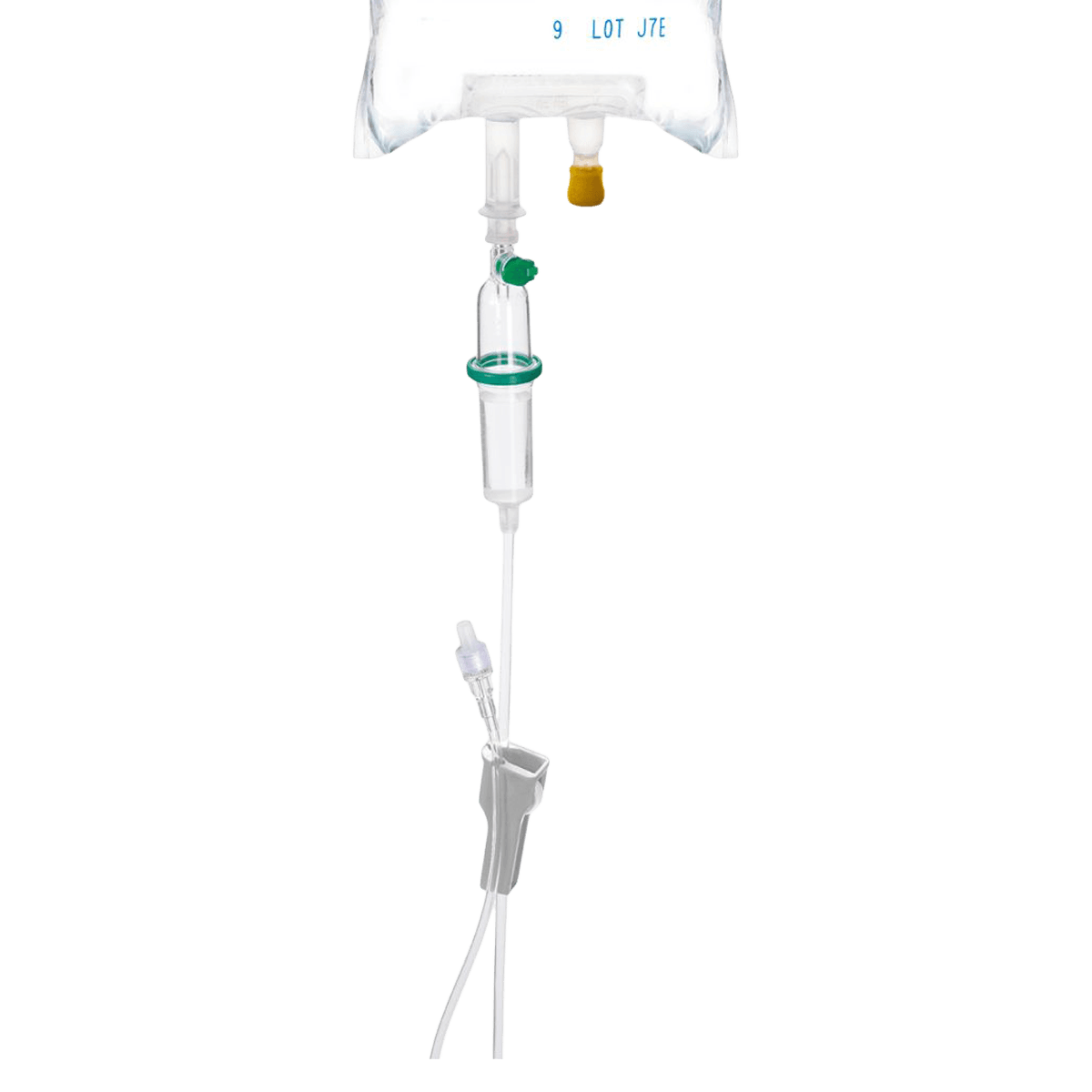 B. Braun Standard Bore IV Extension Set, 6.3 mL, 35" (89 cm), with 2 Caresite Valve Injection Sites, Non-Removable Slide Clamp, Spin-Lock Connector, Sterile, Latex-Free, 560/Case