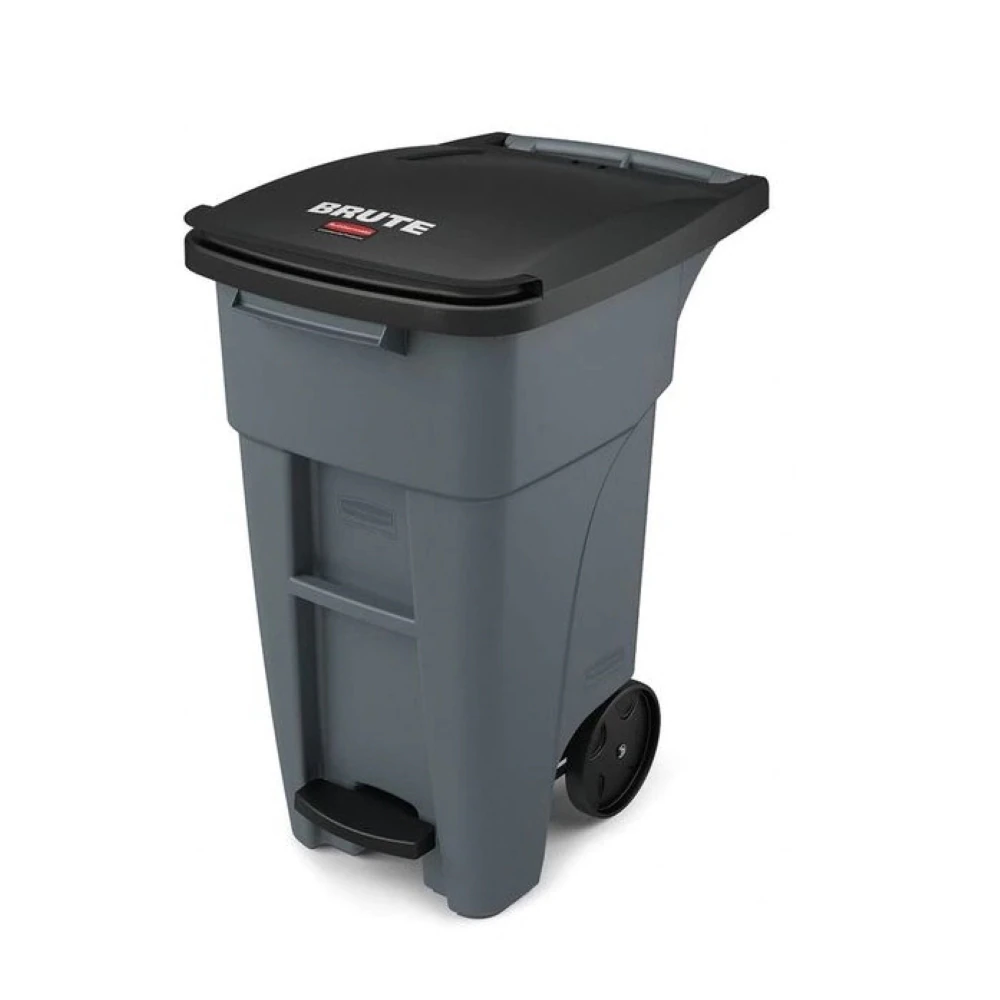 Rubbermaid Brute Roll-Out Step-On Container, Resin, Each