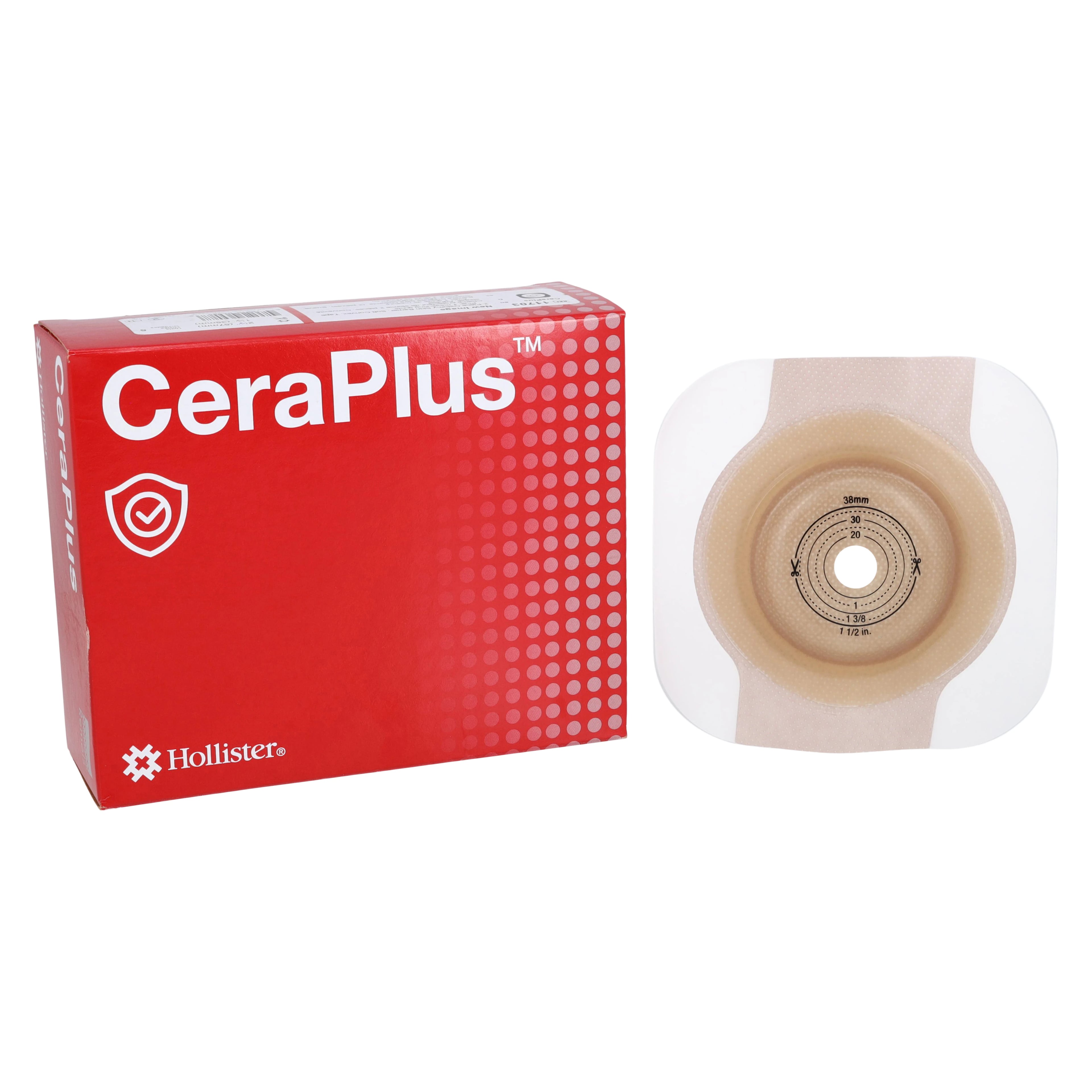 Hollister CeraPlus Soft Convex Skin Barrier with 2-1/4" Flange, Red, CeraPlus