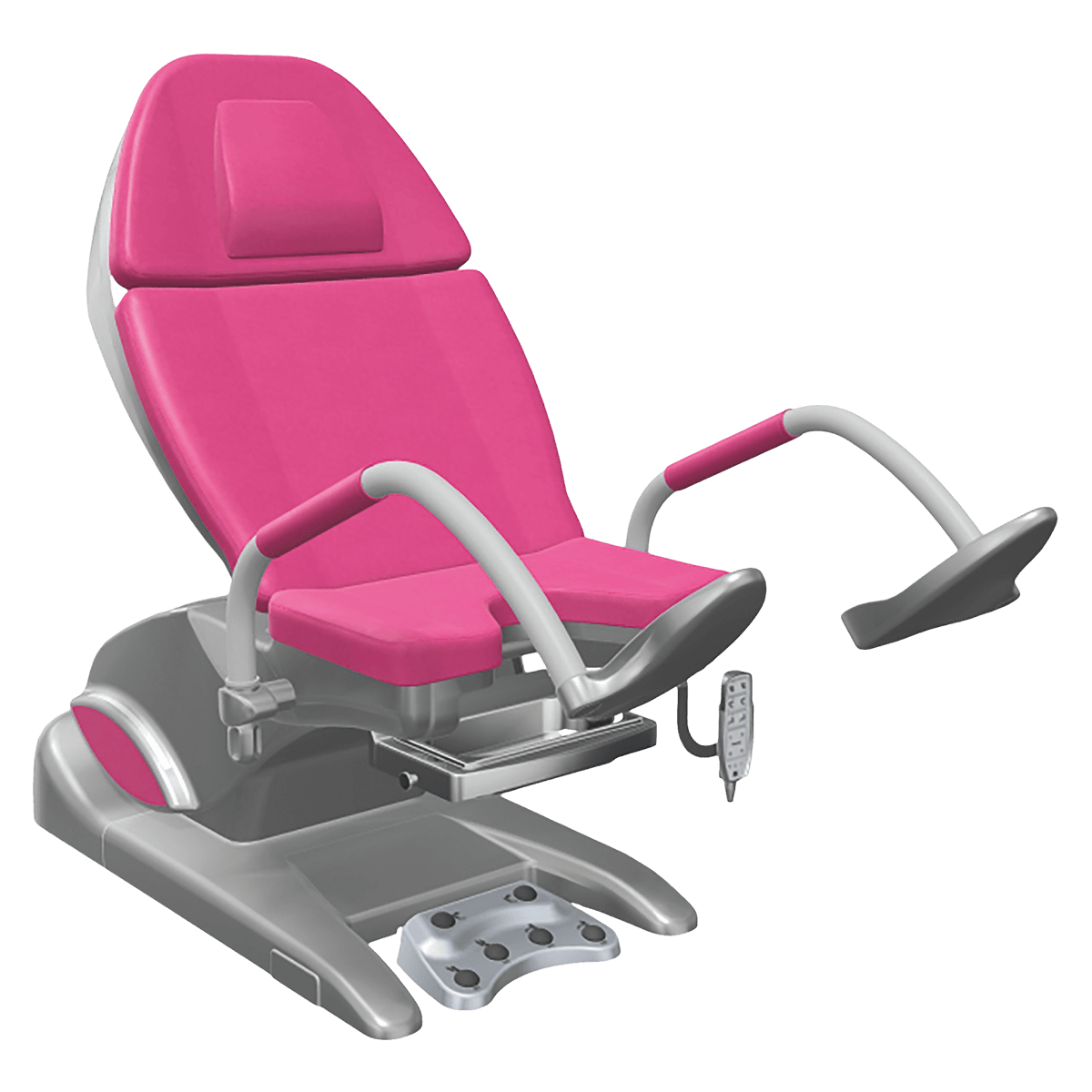 Schmitz USA Arco-Matic 300M Two Gynecological Chair with Footrest, Raspberry