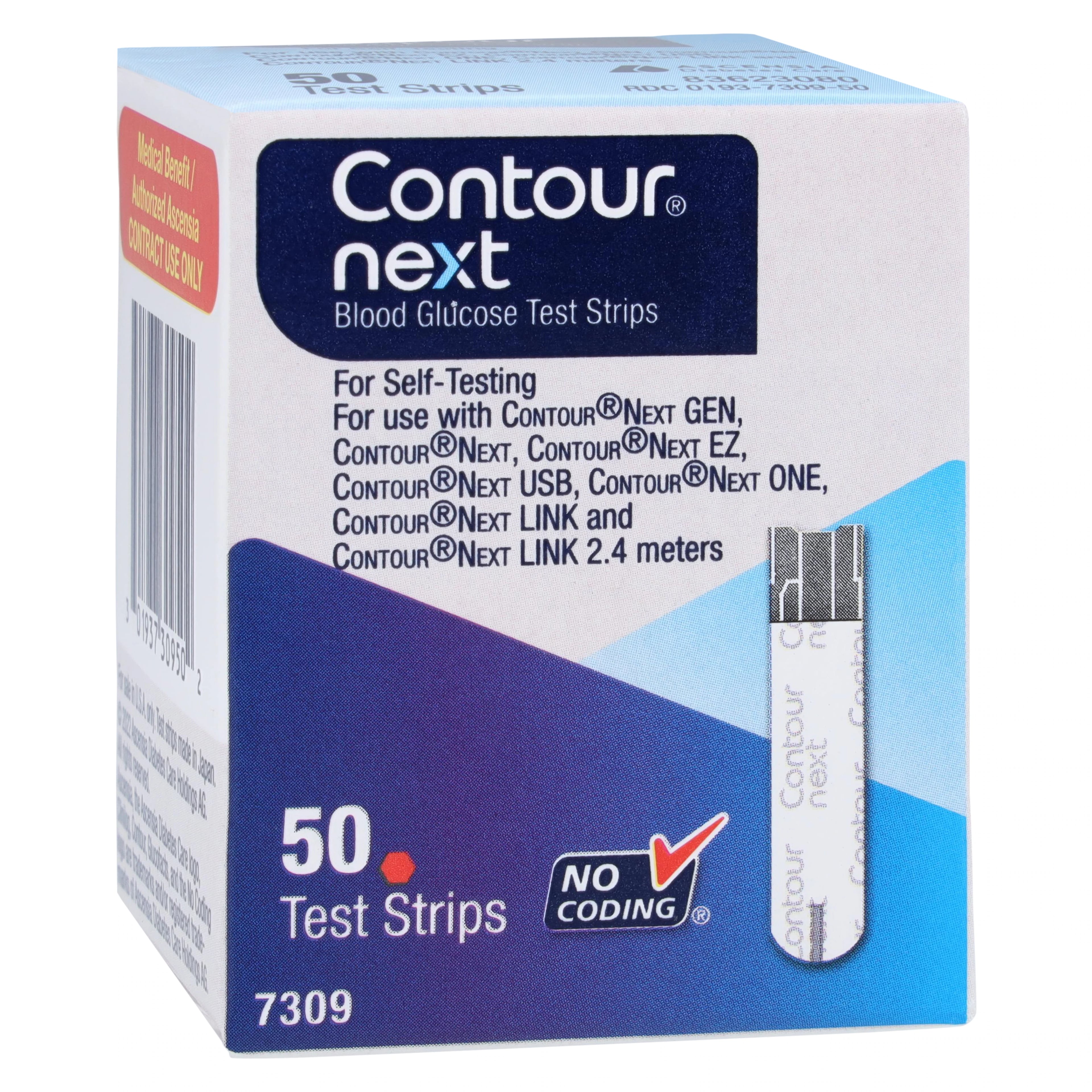 Contour Next Blood Glucose Test Strips, 50/Box