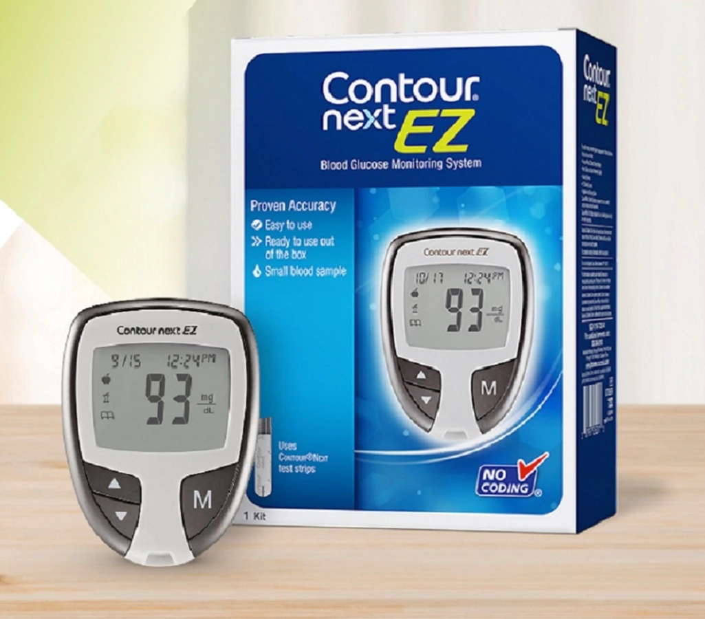 Contour Next EZ Blood Glucose Meter Kit with Lancing Device and 10 Lancets