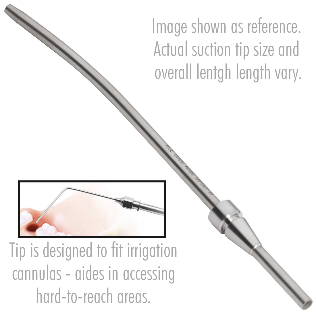 Ace Surgical Suction Tip, 4mm, 9", Stainless Steel