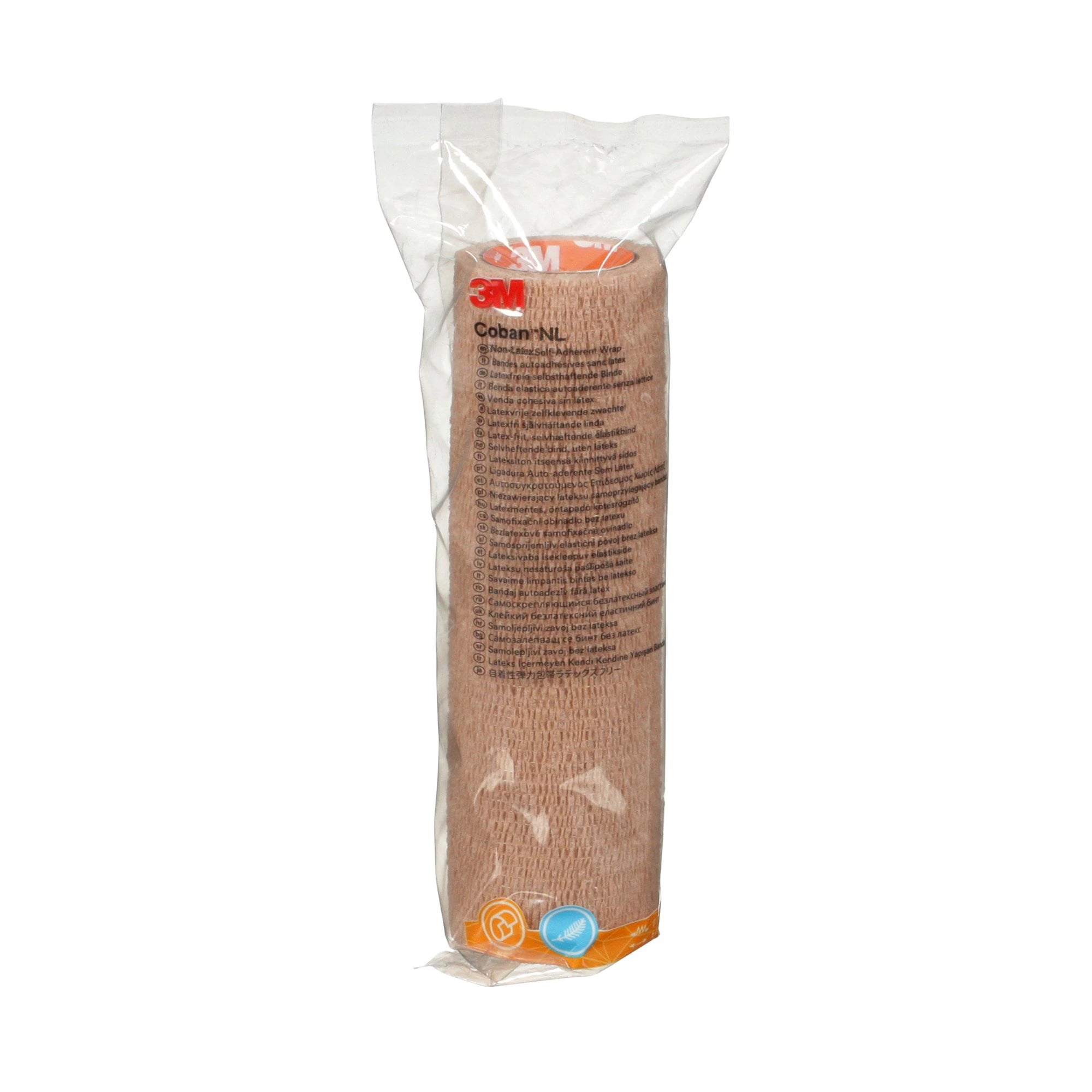 3M Coban LF Self-Adherent Wrap, 6" x 1.6 yd, Tan, Non-Sterile, 12/Case