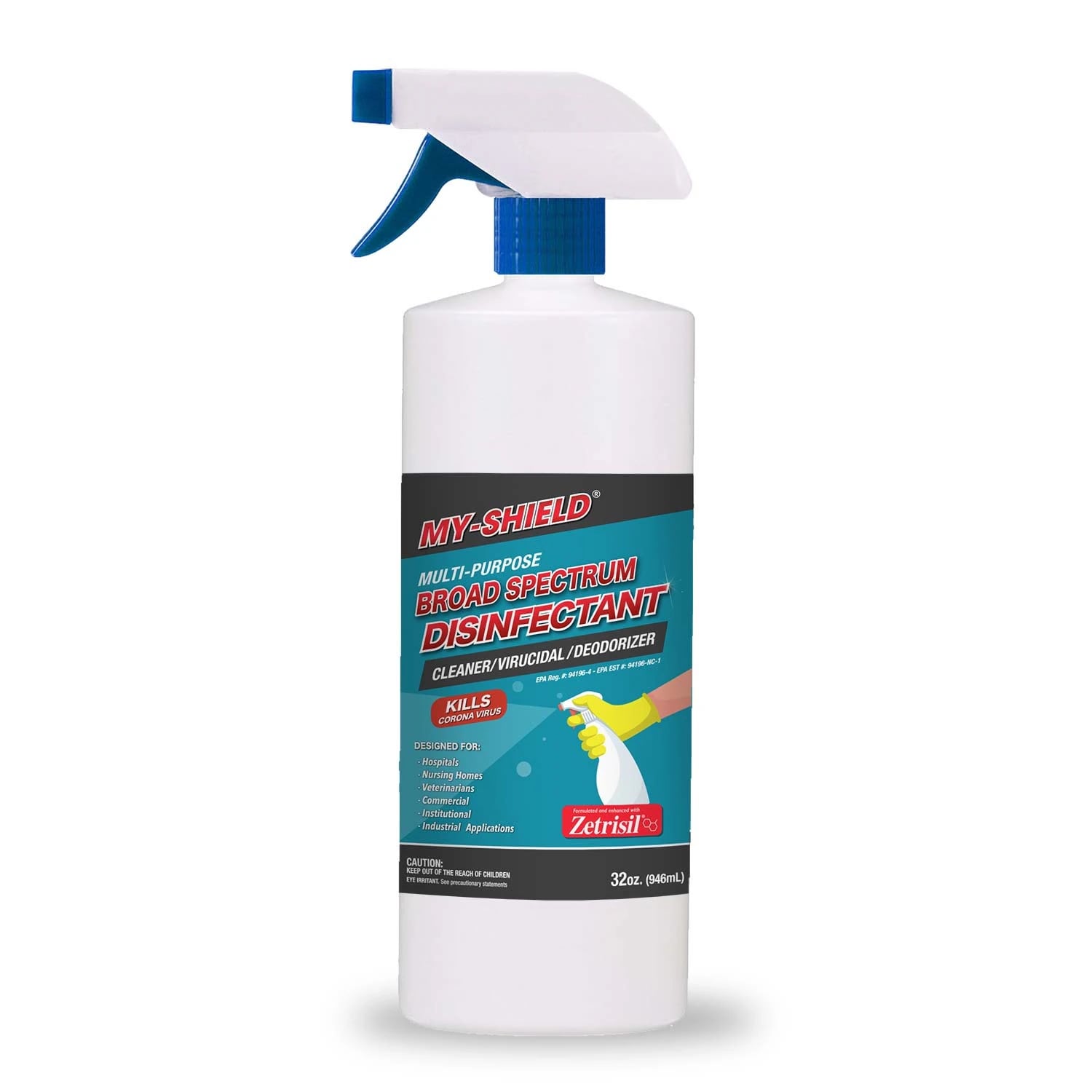 My Shield Broad Spectrum Disinfectant Spray, 16 oz Bottle, 9/Case