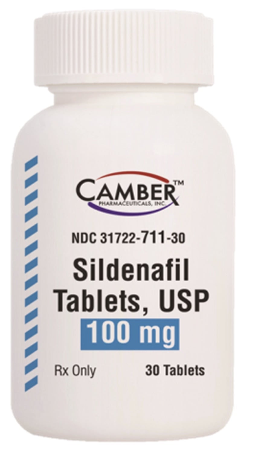 Sildenafil Citrate Tablets, 100mg, 30/Bottle, Camber Pharmaceuticals