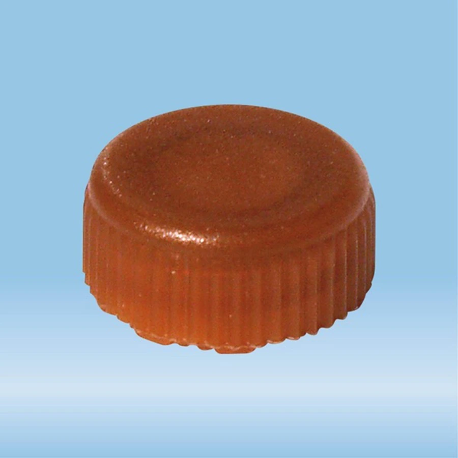 Sarstedt Screw Cap for Micro Tubes, Polypropylene, Brown with O-Ring, 1000/Case