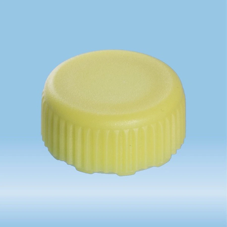 Cap Screw Yellow PP w/O-Ring, Polypropylene, 1000/Case