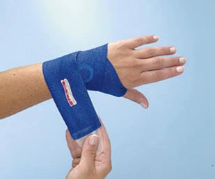 CarpalGard Wrap Wrist Support, Adult Medium/Large, Left, Blue