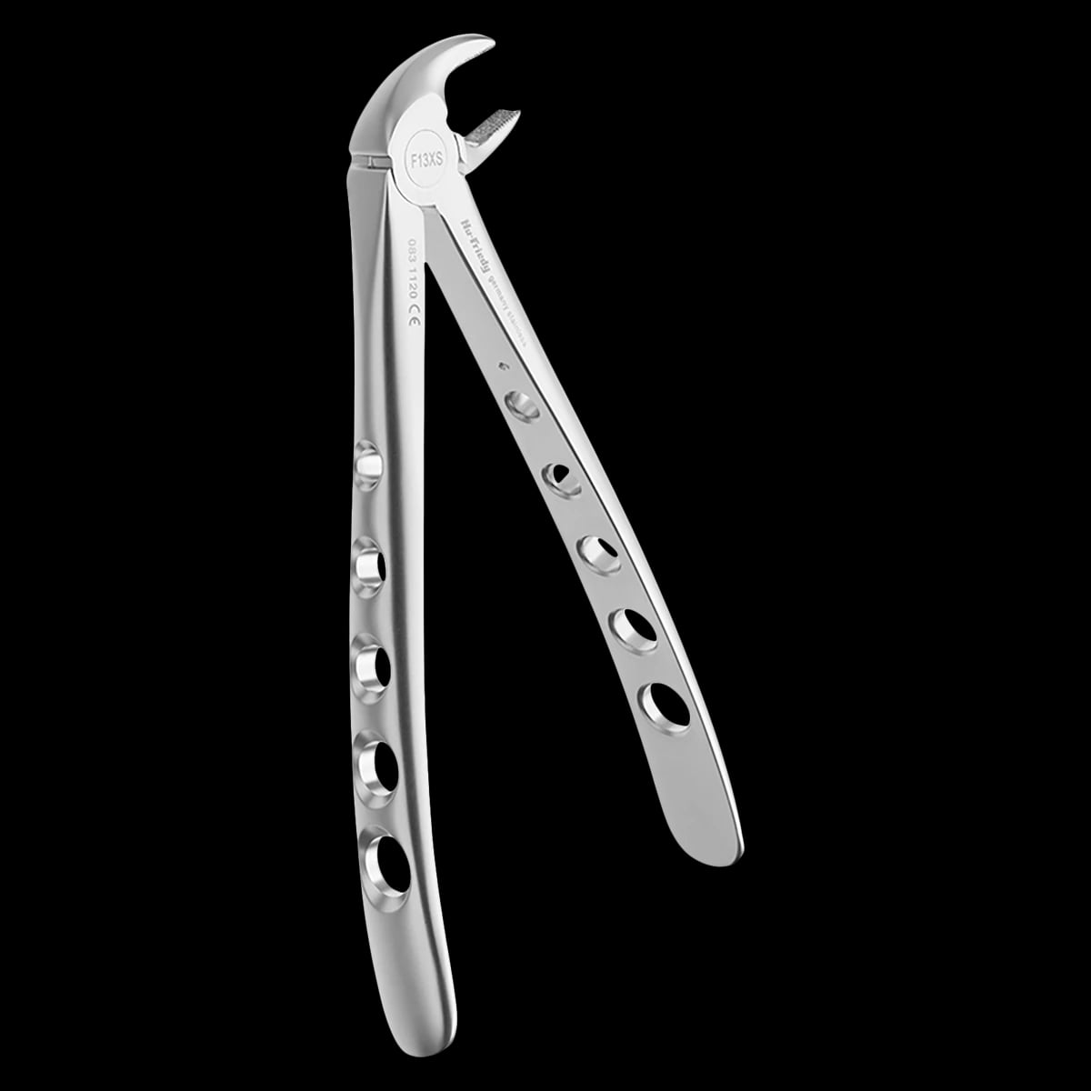 Hu-Friedy Atraumair Forceps #13, Lower Premolars, Diamond Dusted, Serrated, F13XSD