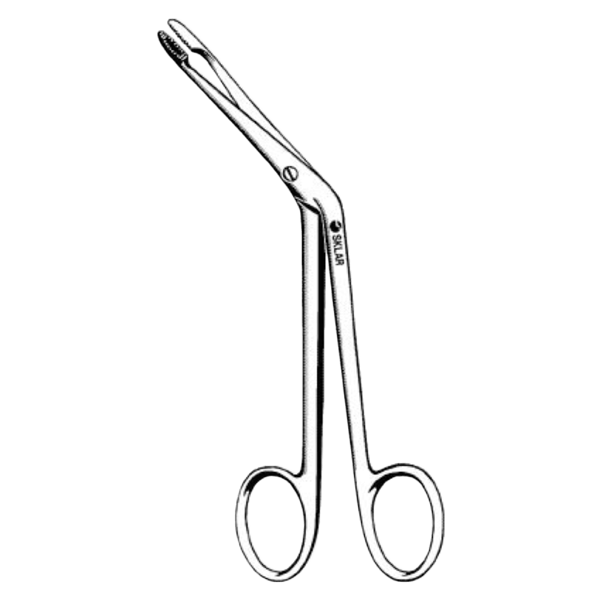 Hartmann Nasal Forceps, Angled, Serrated, 6" Stainless Steel, Non-Sterile, Each