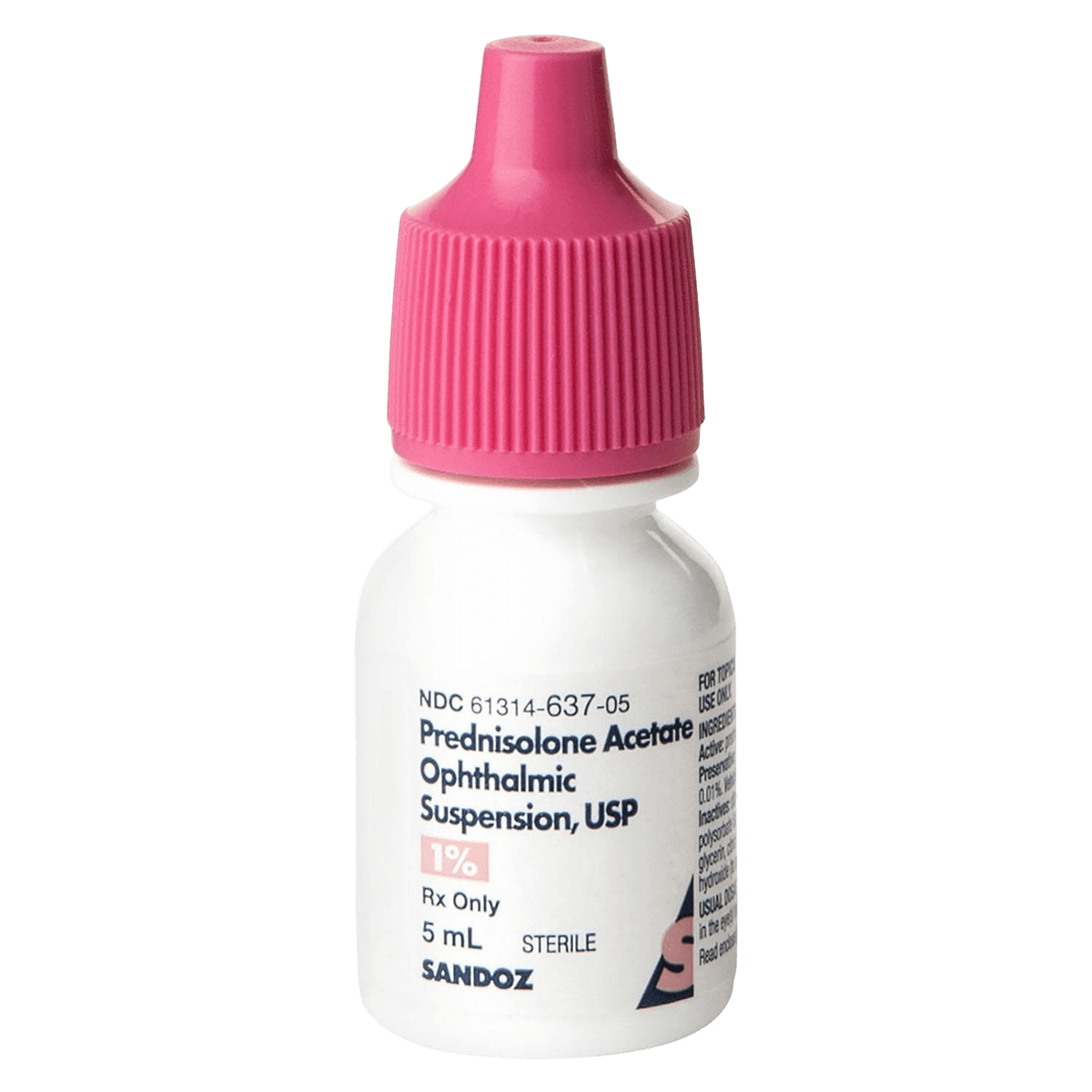 Prednisolone Acetate Ophthalmic Suspension 1%, 5mL Bottle, Sandoz