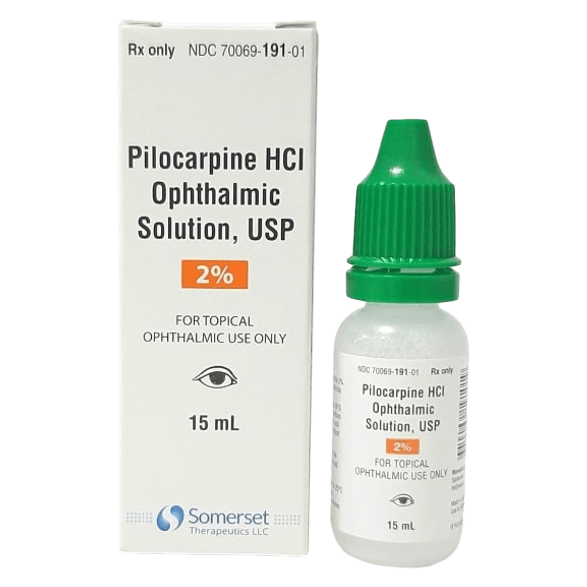Pilocarpine HCL Ophthalmic Solution 2%, 15mL Bottle, Each