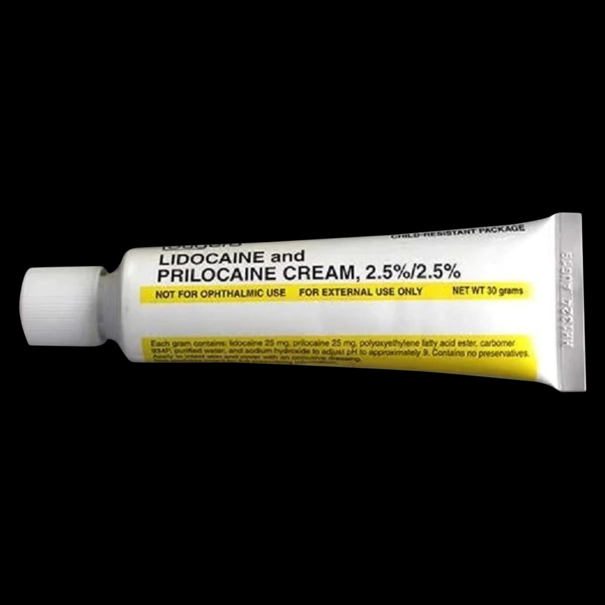 Lidocaine/Prilocaine Topical Cream 2.5%/2.5%, 30g Tube